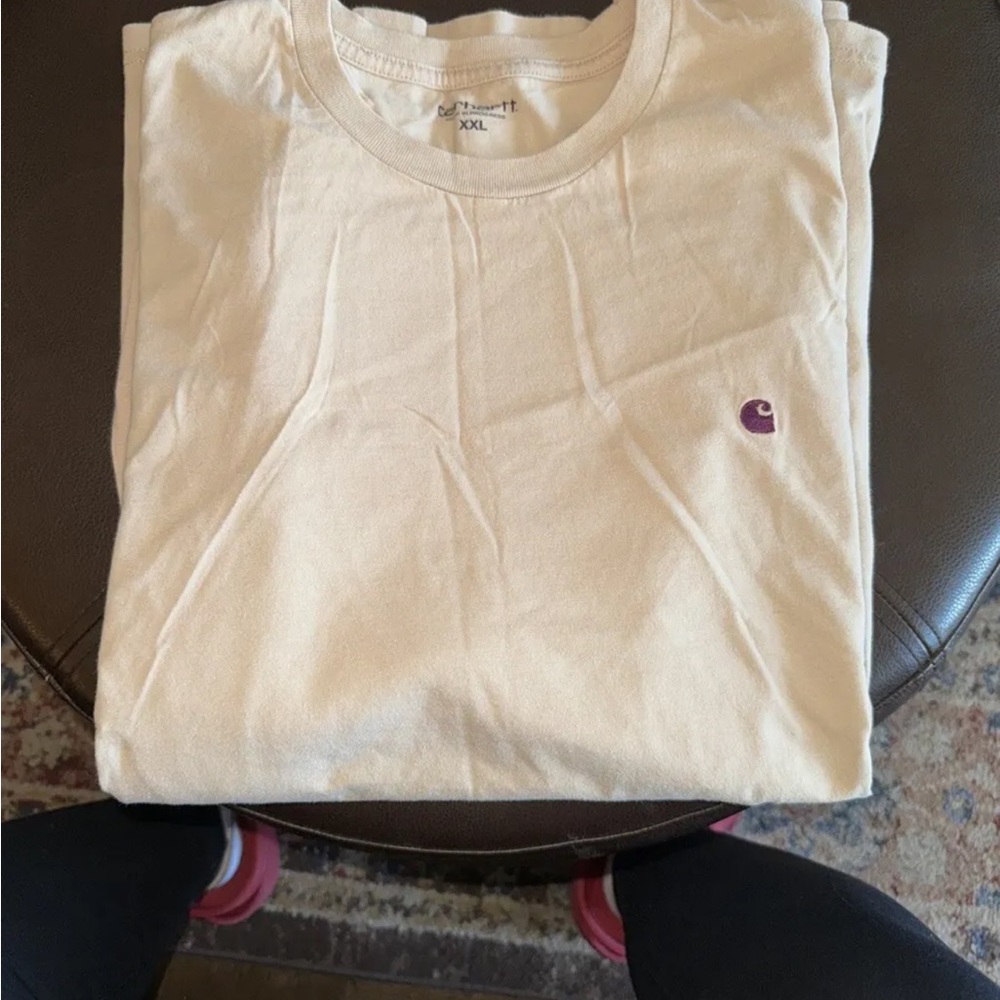 Carhartt WIP Long Sleeve T Shirt Mens XXL Beige Madison